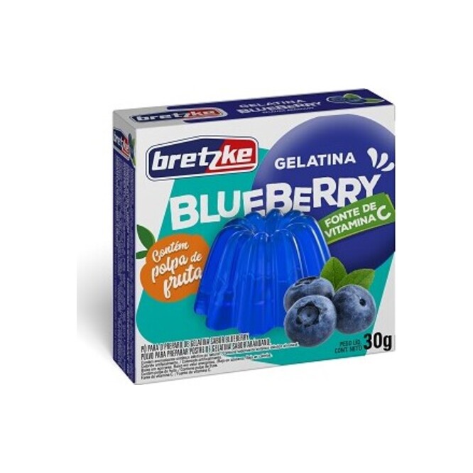 Gelatina sabor arándano paquete Bretzke 30 gramos