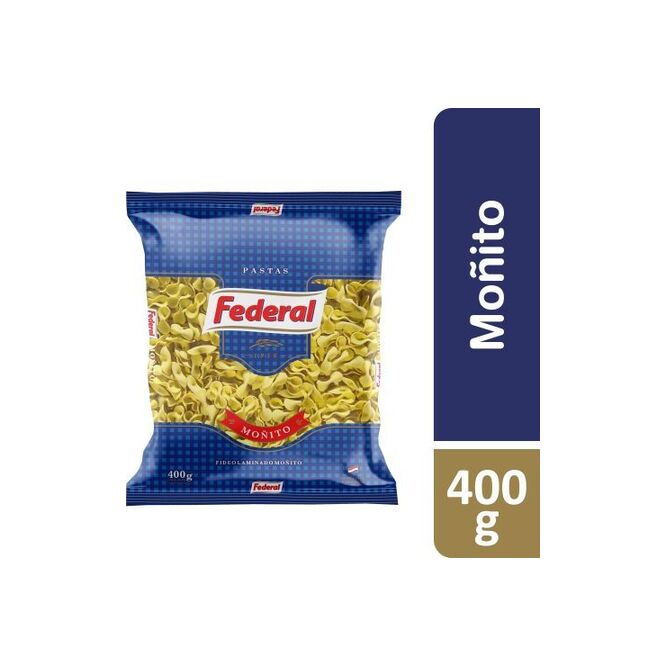 Fideo moñito paquete Federal 400 gramos