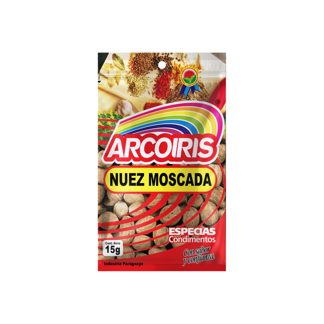 Nuez moscada en grano Arcoíris 15 gramos