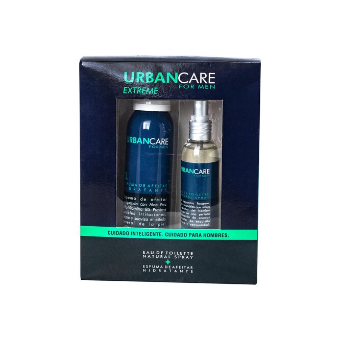 Kit after shave bálsamo suavizante y espuma de afeitar Urban Care