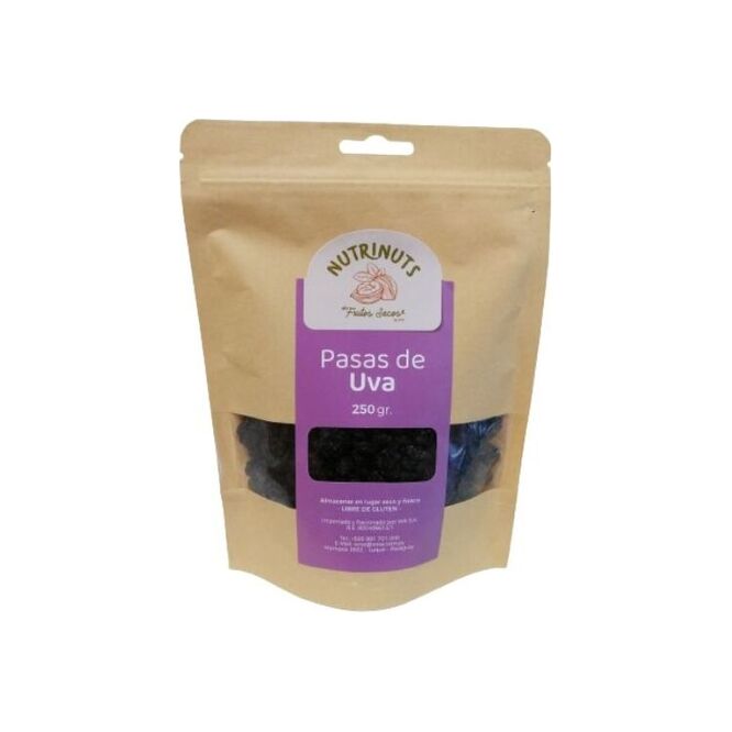Pasas de uva Nutri Nuts 250 gramos doypack