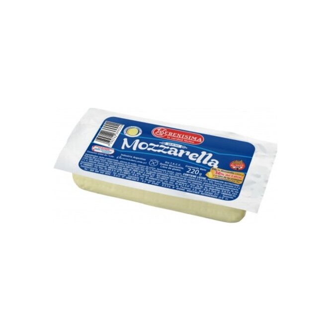 Queso mozzarella sin lactosa Serenísima 220 gramos