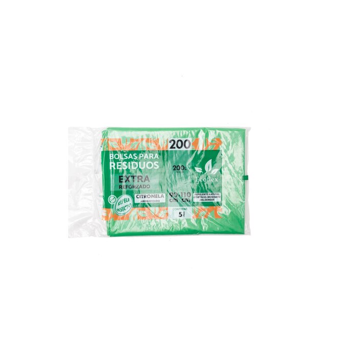 Bolsa para Residuos Resistente de 200 litros Ecoflex 5 unidades