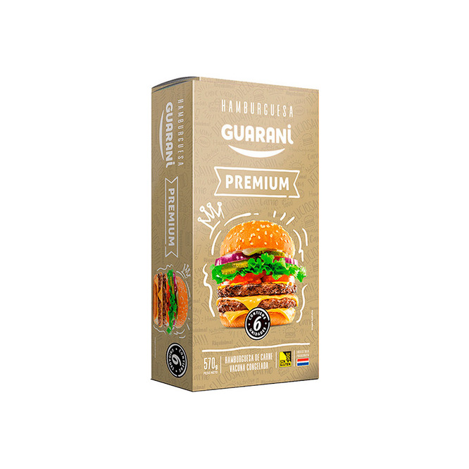 Hamburguesa premium paquete Guaraní 6 unidades