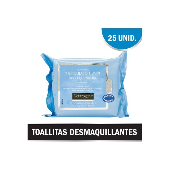 Toallita desmaquillante Neurógena 25 unidades