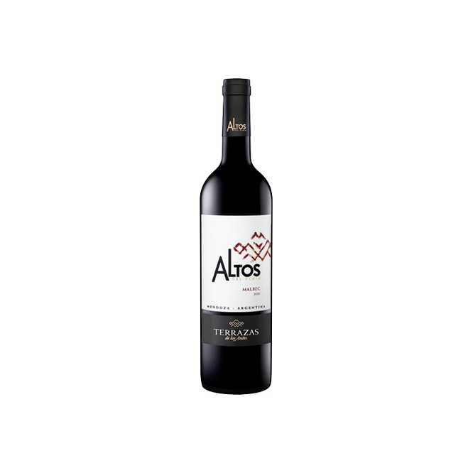 Vino Malbec altos del Plata en botella 750 ml