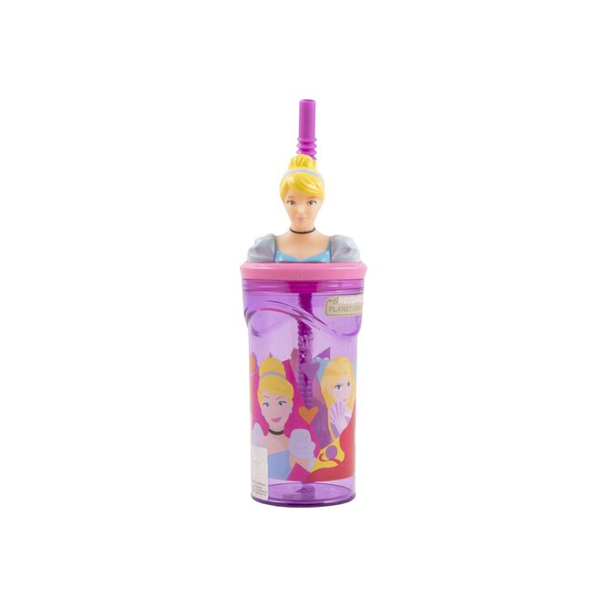 VASO CON PAJITA STOR CENICIENTA 360 ML