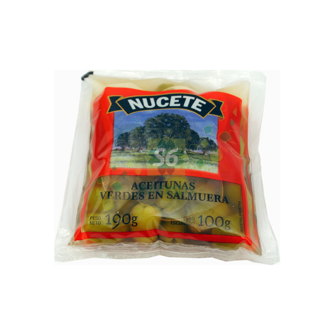 Aceituna Verde en doy pack Nucete 10 gramos