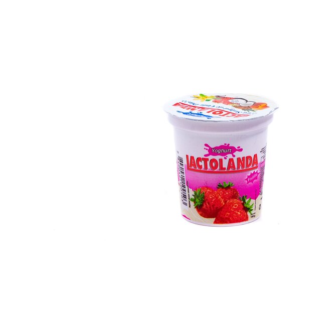 Yogurt entero sabor frutilla pote Lactolanda 140 ml