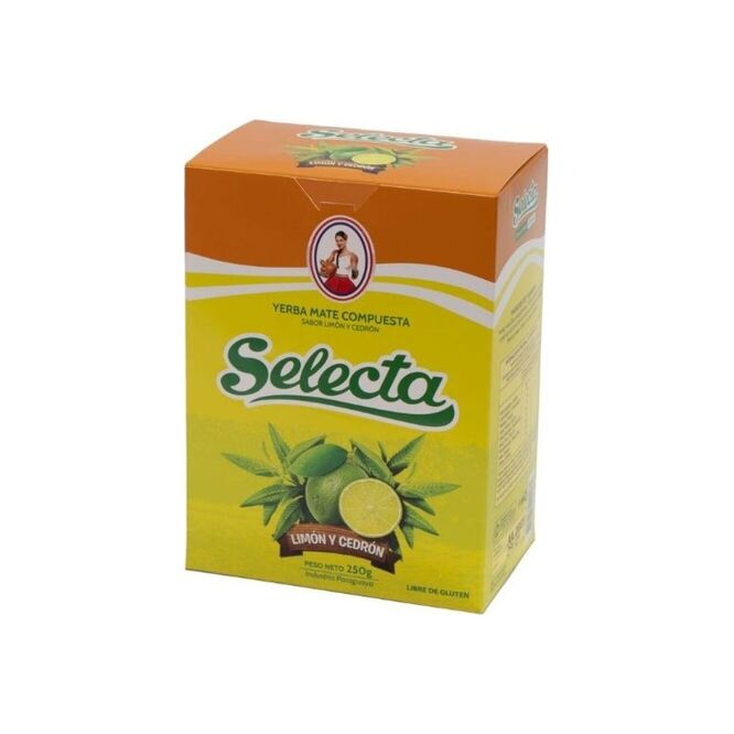 Yerba mate sabor limón y cedrón paquete Selecta 250 gramos