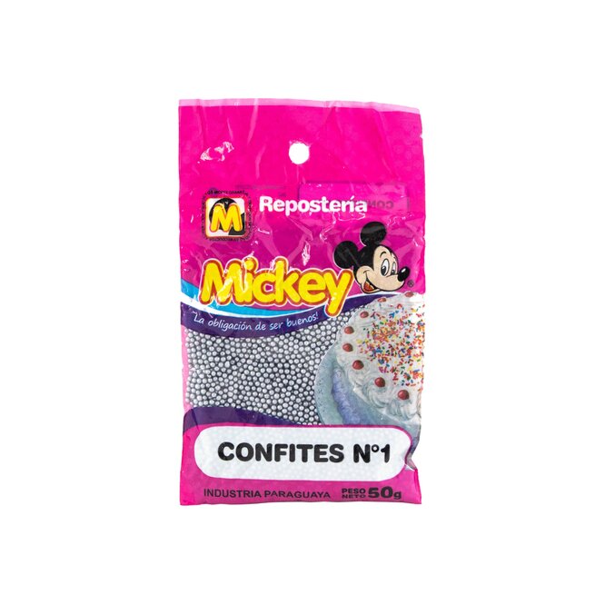 Confites plata N°1 Mickey 50 gramos