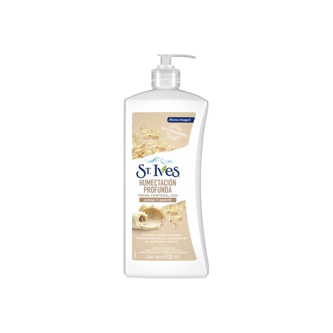Crema corporal humectación profunda en frasco St. Ives 532 ml