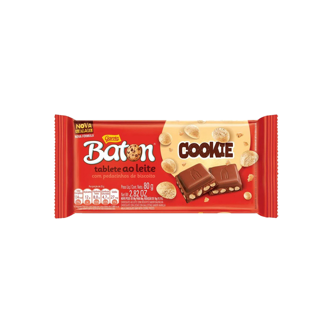 TABLETA D/CHOCOLTE BATON COOKIE 80GR