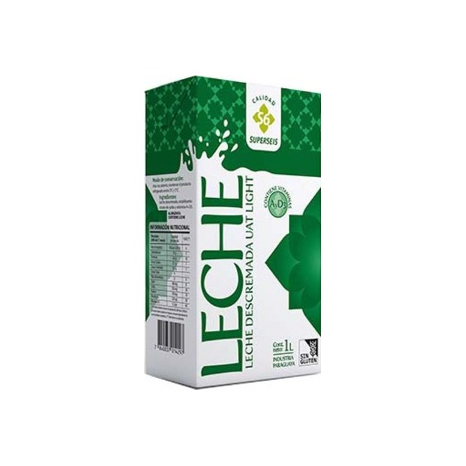 Leche descremada uat tetra Superseis 1 litro