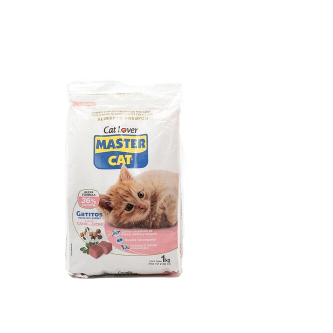 Alimento para gato sabor carne leche Maste Cat 3 kilos