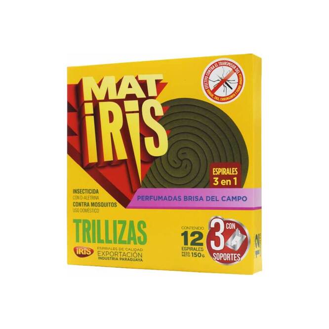 Espirales perfumadas 3 en 1 brisa del campo Matiris 12 unidades
