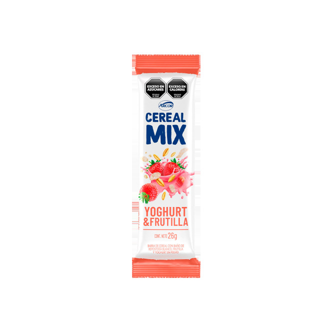 Barra de cereal Yogurt y Frutilla Cereal Mix 26 gramos