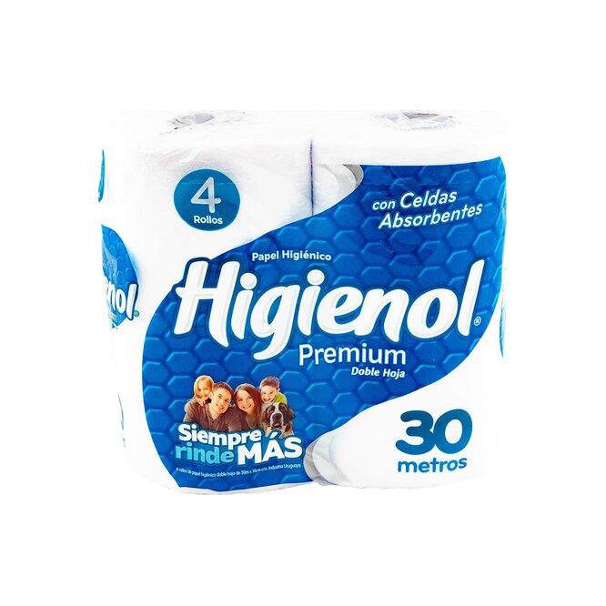 Papel higiénico premium Higenol 4 unidades