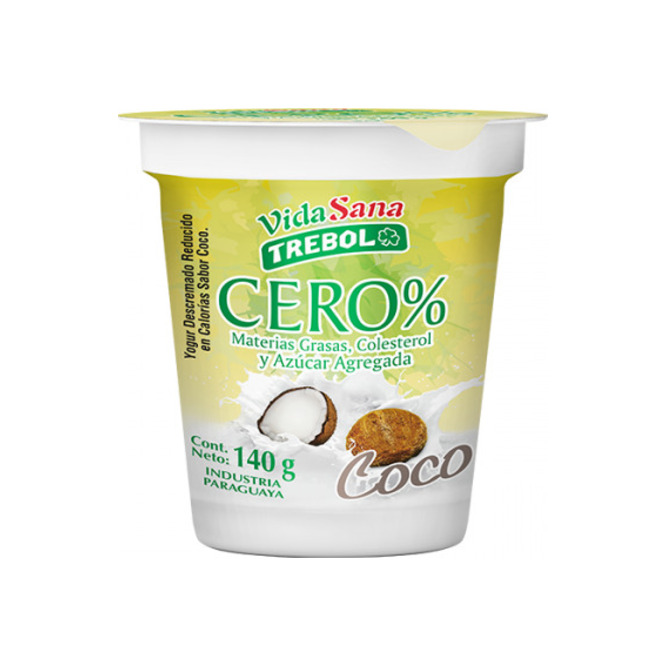 Yogurt dietético coco pote Trébol 140 ml