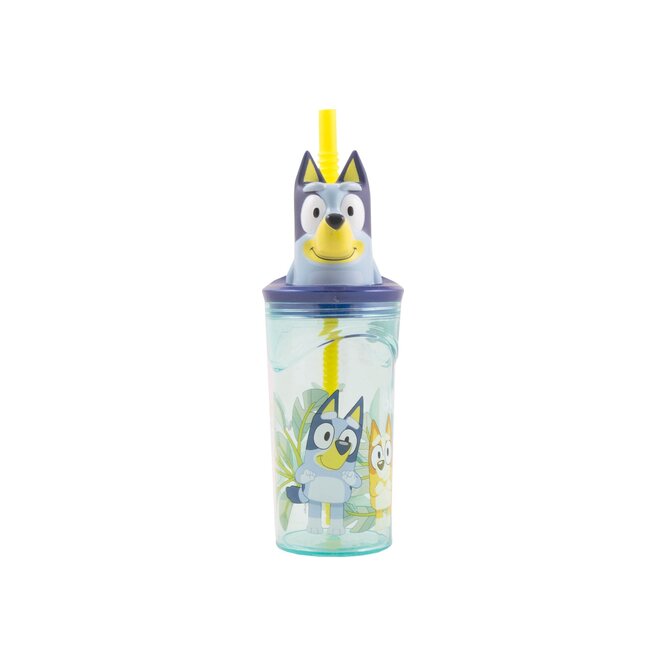 VASO CON PAJITA STOR BLUEY 360 ML