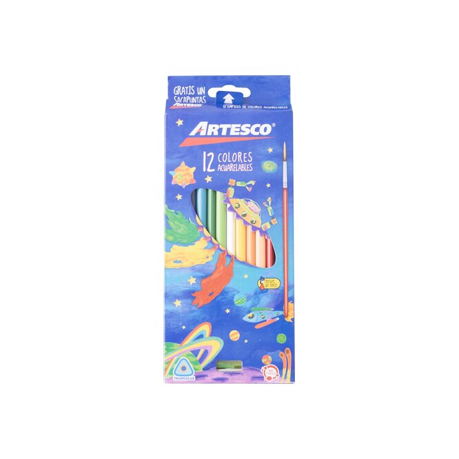 LAPICES COLOR ACUARELABLES 12UN ARTESCO
