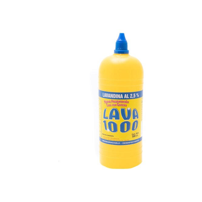 Lavandina 2,5% botella Lava 1000 500 ml