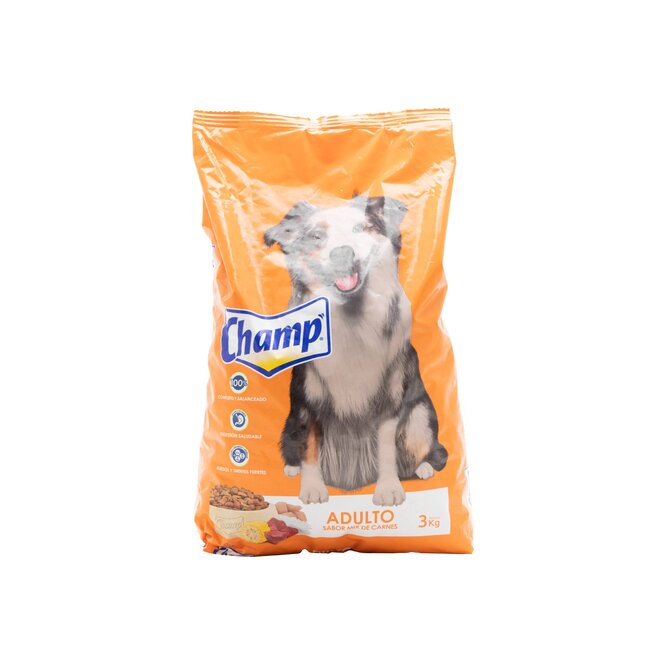 COMIDA P/PERRO CHAMP ADUL MIX CARNES 3KG