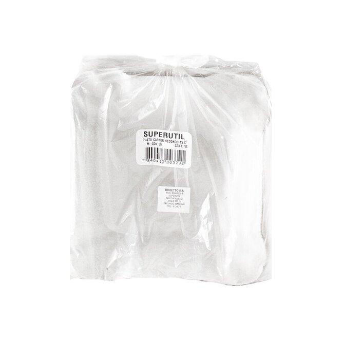 Plato de cartón redondo 15 cm Corinter 1 unidad