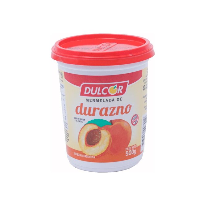 Mermelada de durazno en pote Dulcor 500 gramos
