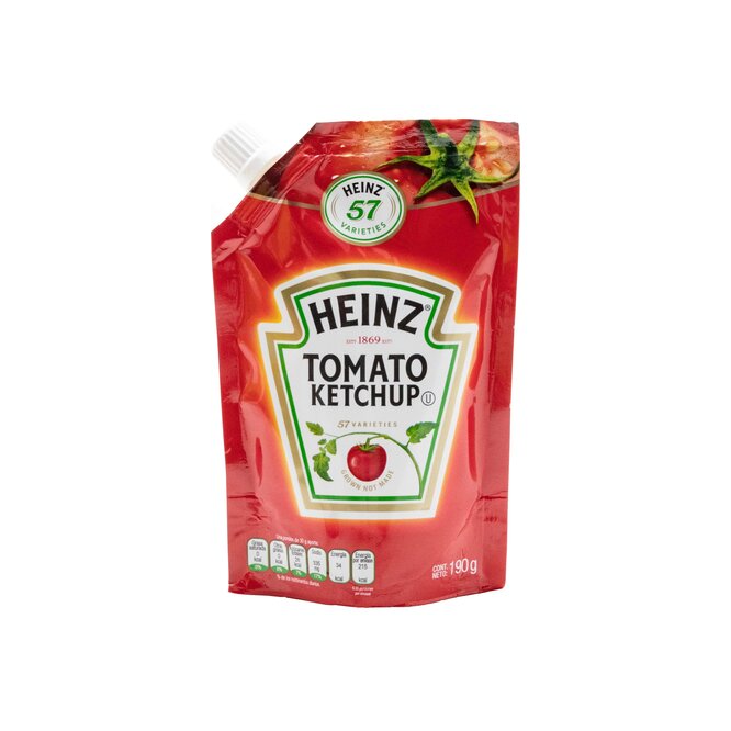 Ketchup tomato doypack Heinz 190 gramos