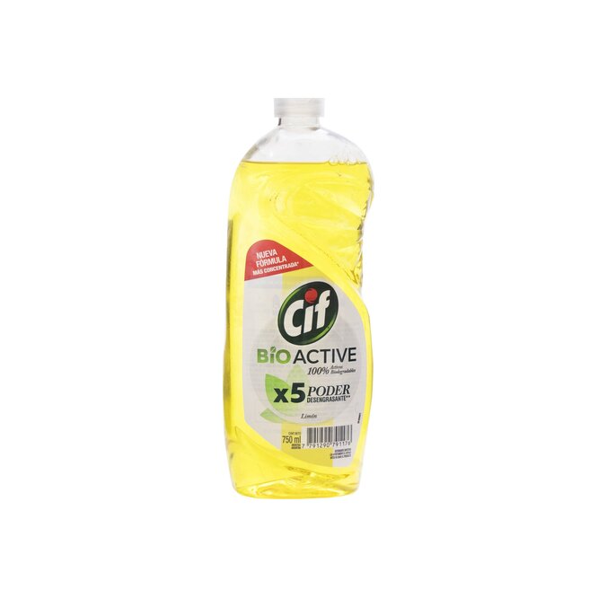 DETERGENTE CIF BIOACTIVE LIMON 750ML