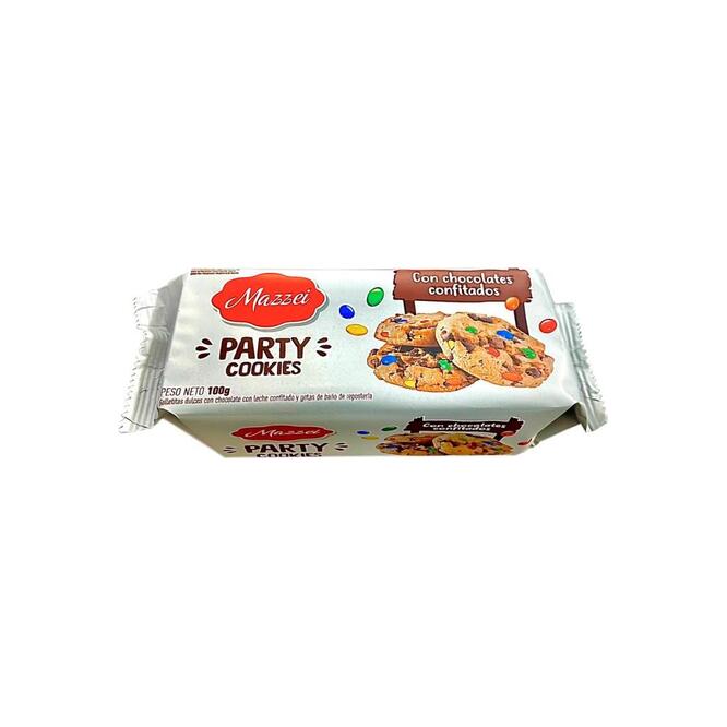 Galletita cookies con chocolates confitados paquete Mazzei 100 gramos
