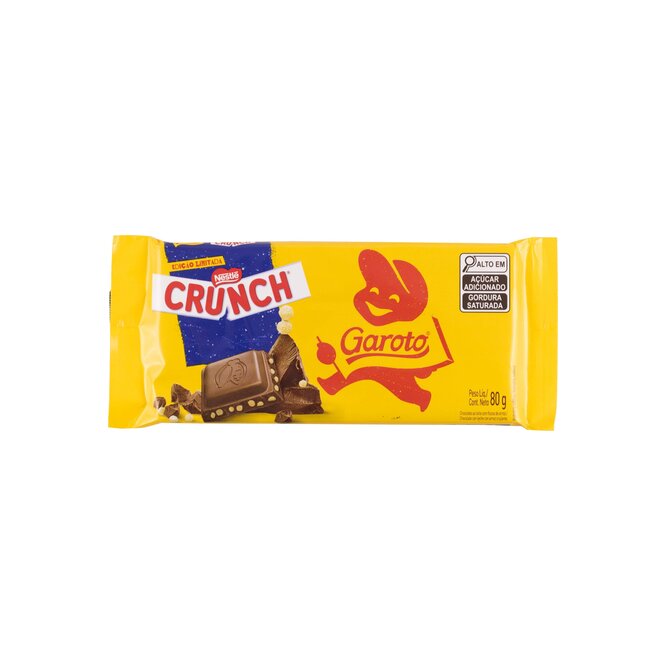 Chocolate tableta crunch Garoto 80 gramos