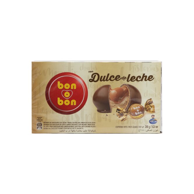 Bombón de chocolate con dulce de leche Bon o Bon 288 gramos