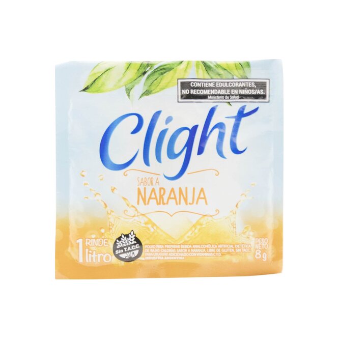Jugo en polvo de naranja Clight 8 gramos