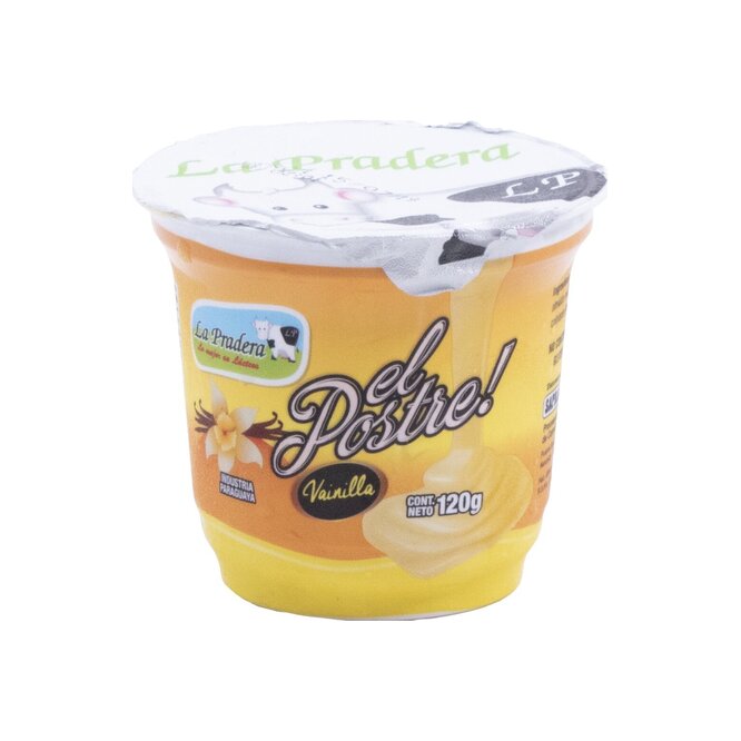 Postre sabor vainilla pote La Pradera 120 gramos