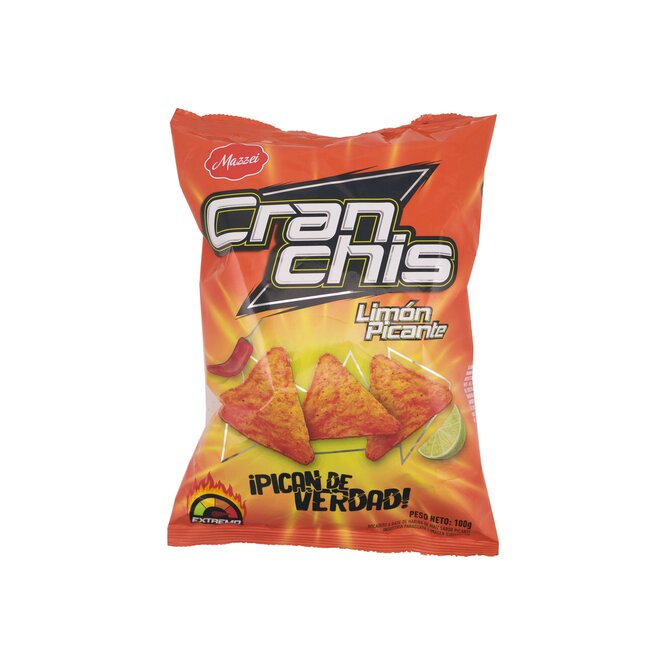 Snacks cranchis sin limón picante paquete Mazzei 100 gramos