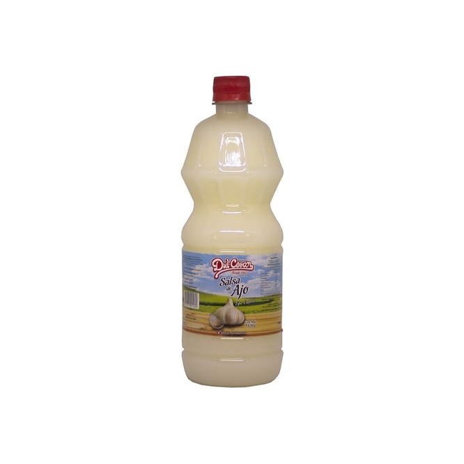 Salsa sabor ajo tipo casero botella Dulcesar 1000 ml
