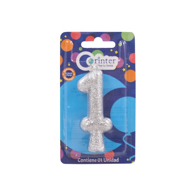 Vela tubular plata N° 1 Corinter 1 unidad