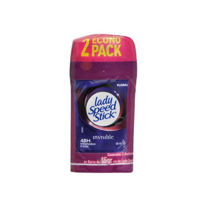 Desodorante invisible 2 unidades Lady Speed Stick 45 gramos