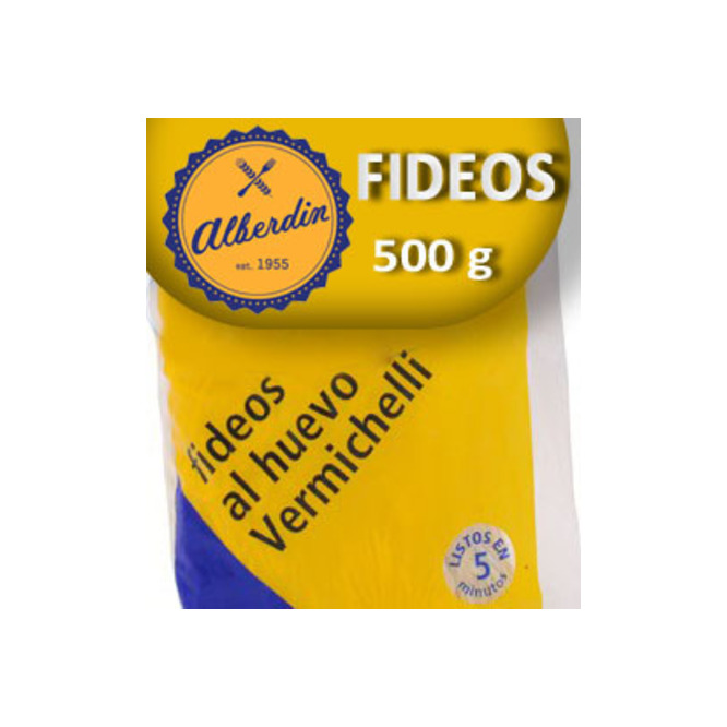 Fideos frescos vermichelli Albardín 500 gramos