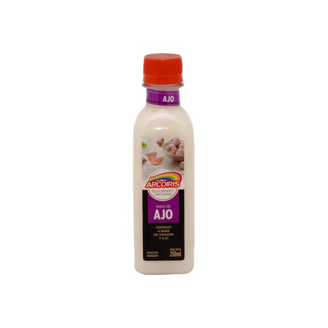 Salsa de ajo frasco Arcoíris 250 ml