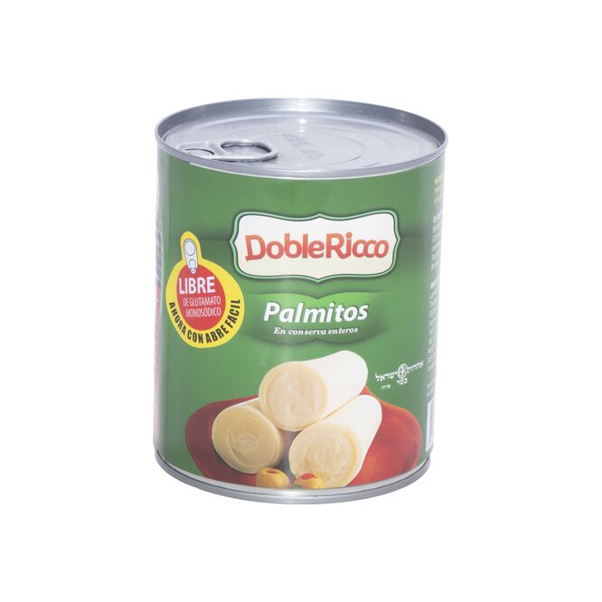 Palmitos enteros en lata Doble Ricco 800 gramos