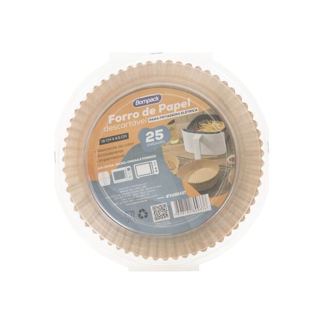 Forro de papel Desechable para Freidora Bompack 25 unidades