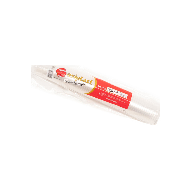 Vaso transparente Asiplast 200 ml por 100 unidades