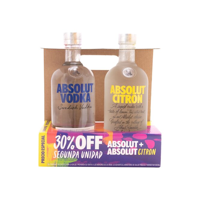 VODKACITRON 750ML ABSOLUT PACK