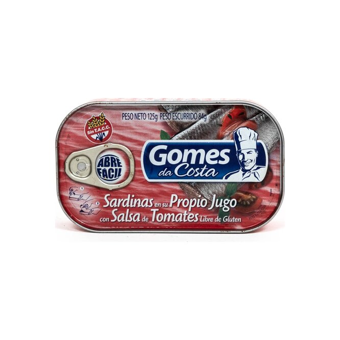 SARDINAS C/SALSA/TOMATE GOMES DACOSTA125