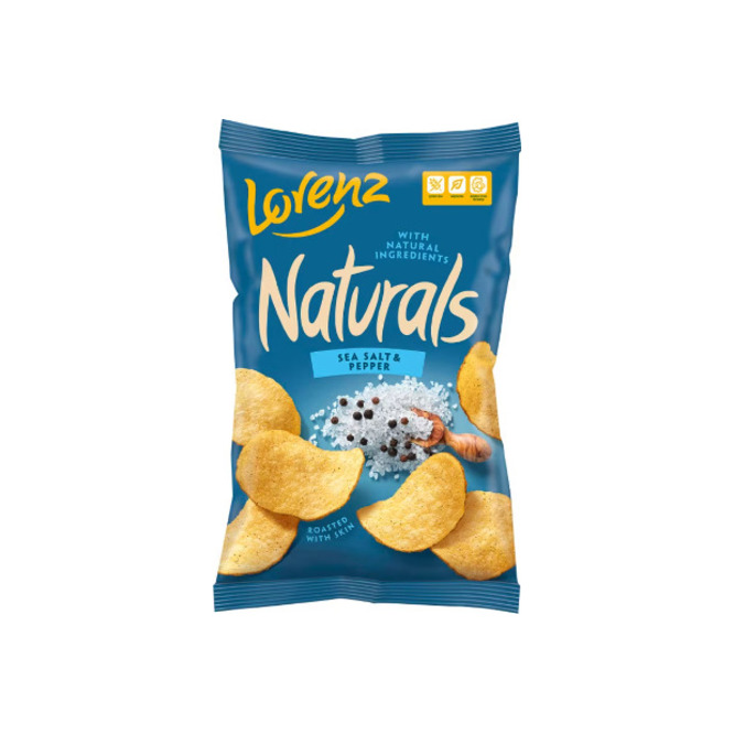 Papas naturals sabor sal y pimienta Lorenz 100 gramos