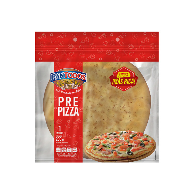 Pre pizza tradicional en bolsa Pantodos 200 gramos
