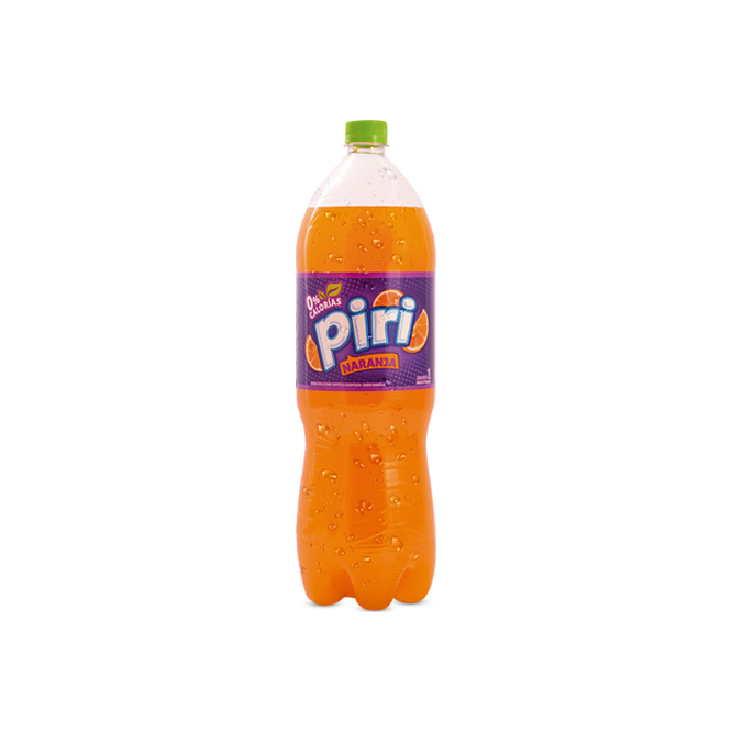 Gaseosa cero calorías sabor naranja Piri 2 litros